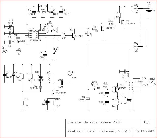 Schaltung 2-Band-Minisender